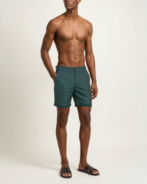 Orlebar Brown Orlebar Brown Bulldog Mid-Length Printed Border Swim Shorts
