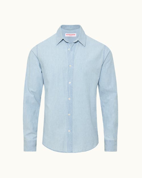 Orlebar Brown Orlebar Brown Giles Chambray Tailored Fit Chambray Shirt