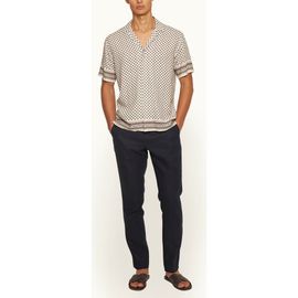 Orlebar Brown Orlebar Brown Griffon Lino Tailored Fit Smart Italian Linen Trousers