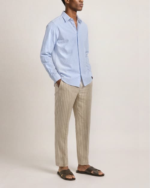 Orlebar Brown Orlebar Brown Justin Seersucker Cotton Stripe Shirt