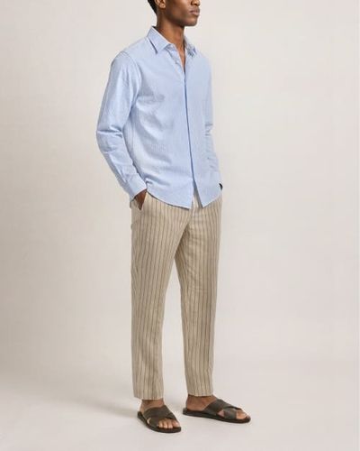 Orlebar Brown Orlebar Brown Justin Seersucker Cotton Stripe Shirt