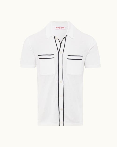 Orlebar Brown Orlebar Brown Keeling Classic Fit Cotton Silk Knitted Shirt
