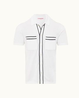Orlebar Brown Orlebar Brown Keeling Classic Fit Cotton Silk Knitted Shirt