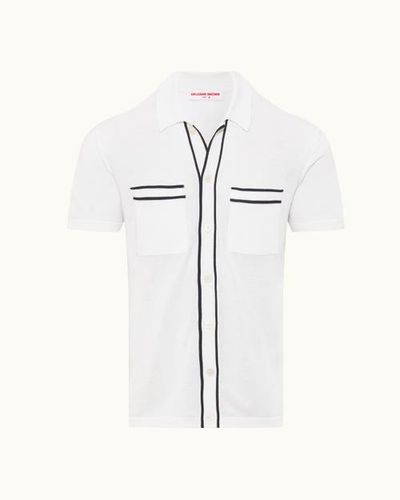 Orlebar Brown Orlebar Brown Keeling Classic Fit Cotton Silk Knitted Shirt