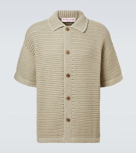 Orlebar Brown Orlebar Brown Knitted cotton bowling shirt