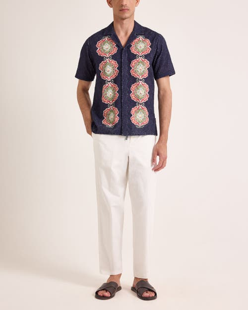 Orlebar Brown Orlebar Brown Maitan Broderie Relaxed Fit Broderie Anglaise Shirt