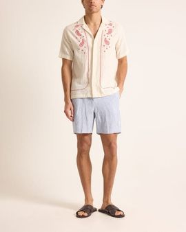 Orlebar Brown Orlebar Brown Maitan Embroidery Relaxed Fit Paisley Embroidery Shirt