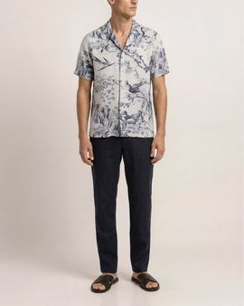 Orlebar Brown Orlebar Brown Maitan Relaxed Fit Short Sleeve Cotton Shirt