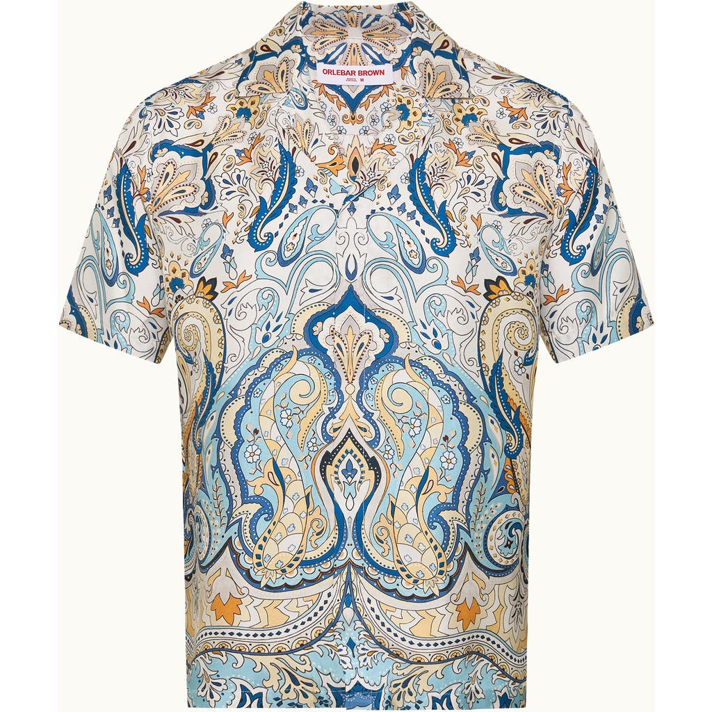Orlebar Brown Orlebar Brown Maitan Silk Relaxed Fit Silk Fairground Shirt