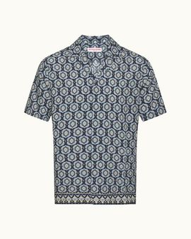 Orlebar Brown Orlebar Brown Maitan Silk Relaxed Fit Silk Passetto Shirt