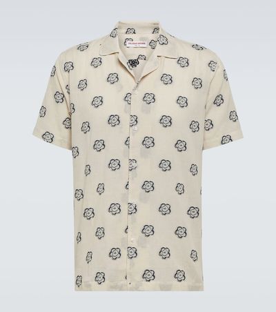 Orlebar Brown Orlebar Brown Marne cotton-blend jacquard bowling shirt