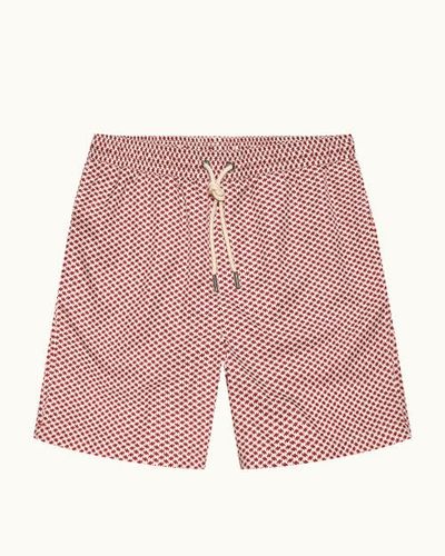 Orlebar Brown Orlebar Brown Mastiff Longest-Length Relaxed Fit Drawcord Swim Shorts with Modula Print