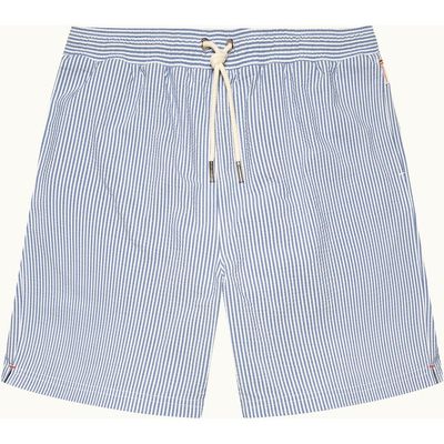 Orlebar Brown Orlebar Brown Mastiff Seersucker Longest-Length Relaxed Fit Drawcord Swim Shorts