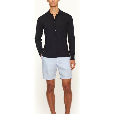 Orlebar Brown Orlebar Brown Norwich Lino Tailored Fit Smart Italian Linen Shorts