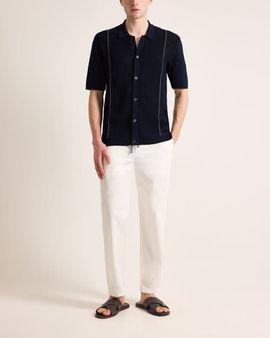Orlebar Brown Orlebar Brown Roddy Relaxed Fit Chevron Stripe Knitted Shirt