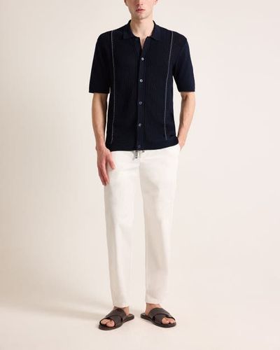 Orlebar Brown Orlebar Brown Roddy Relaxed Fit Chevron Stripe Knitted Shirt