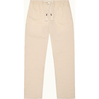 Orlebar Brown Orlebar Brown Sonoran Seersucker Relaxed Fit Seersucker Stripe Trousers