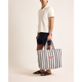 Orlebar Brown Orlebar Brown The Beach Bound Bag Canvas Stripe Beach Bag