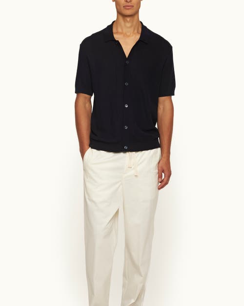 Orlebar Brown Orlebar Brown Tiernan Classic Fit Capri Collar Mercerised Cotton Shirt