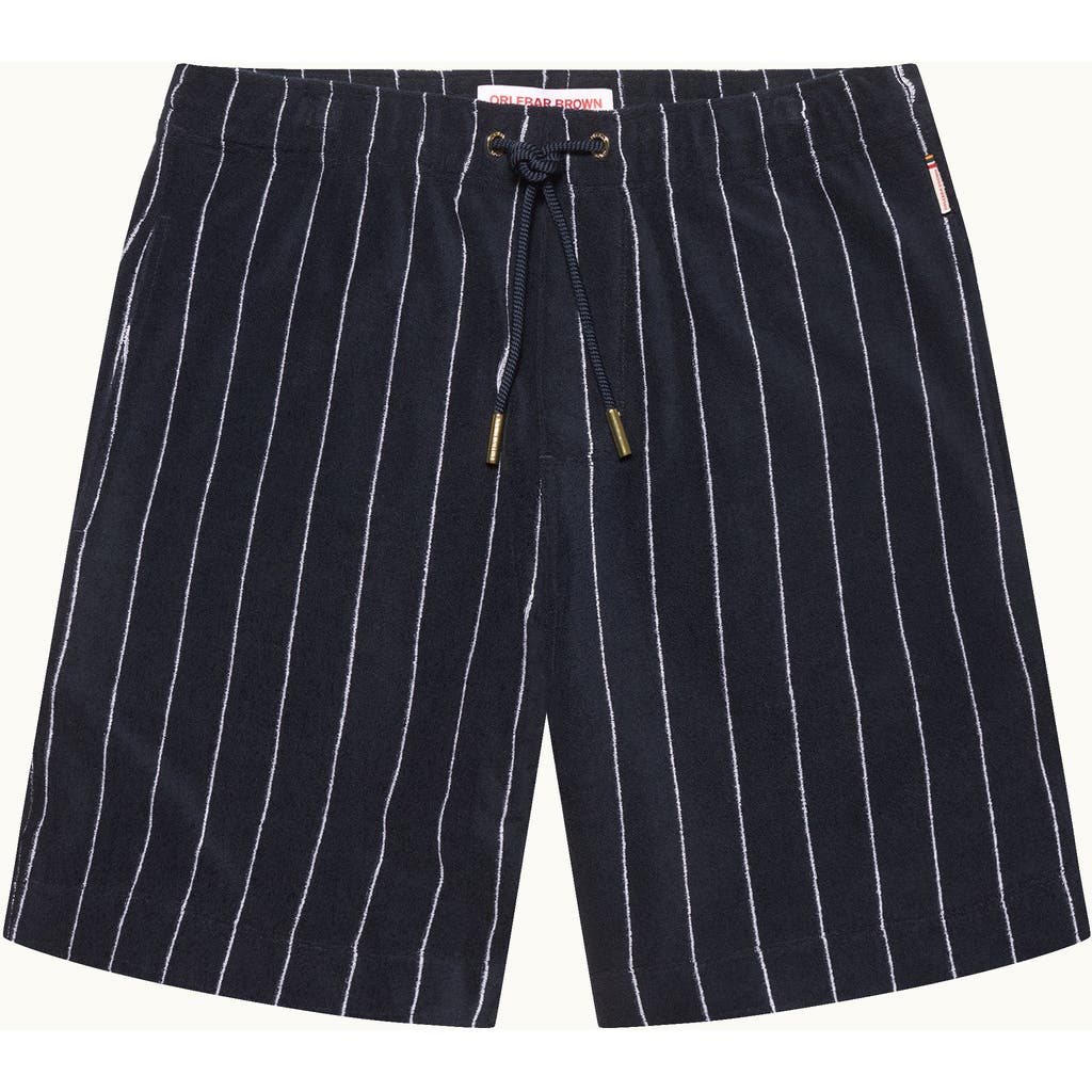 Orlebar Brown Orlebar Brown Trevone Towelling Classic Fit Stripe Towelling Sweat Shorts
