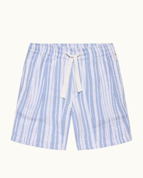 Orlebar Brown Orlebar Brown Trevone Towelling Classic Fit Towelling Crossover Stripe Shorts