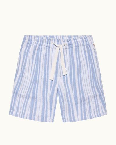 Orlebar Brown Orlebar Brown Trevone Towelling Classic Fit Towelling Crossover Stripe Shorts