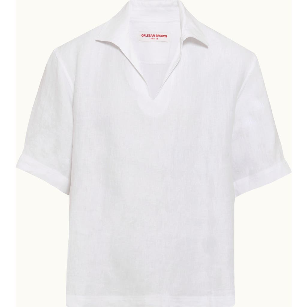 Orlebar Brown Orlebar Brown Vincent Linen Relaxed Fit Overhead Linen Shirt