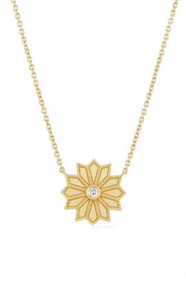 Orly Marcel Orly Marcel Mini Sacred Flower Diamond Pendant Necklace