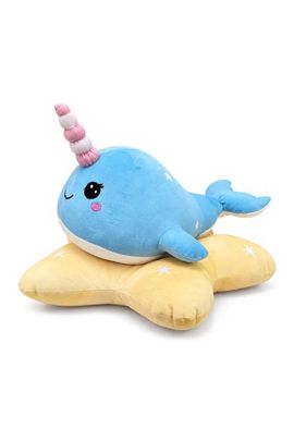 OrnamentallyYou OrnamentallyYou Celeste Narwhal On Star Pillow Plush Toy
