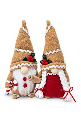 OrnamentallyYou OrnamentallyYou Gingerbread Baker Candy Cane Christmas Plush Gnome Set