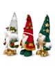 OrnamentallyYou OrnamentallyYou Holly Jolly Red Green Silver Christmas Plush Gnome Set - 2