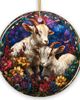 OrnamentallyYou OrnamentallyYou Mountain Goat Stained Glass Style Ornament - Version 3 - 1