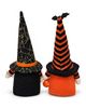 OrnamentallyYou OrnamentallyYou Pumpkin Trick Or Treat Halloween Plush Gnome Set - 3
