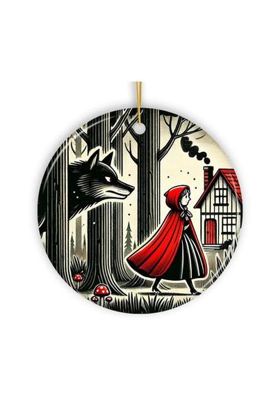 OrnamentallyYou OrnamentallyYou Red Riding Hood Haunted Woods Ornament - Version 3