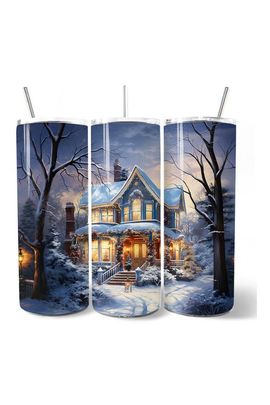 OrnamentallyYou OrnamentallyYou Snowy Cottage Glow Christmas Tumbler