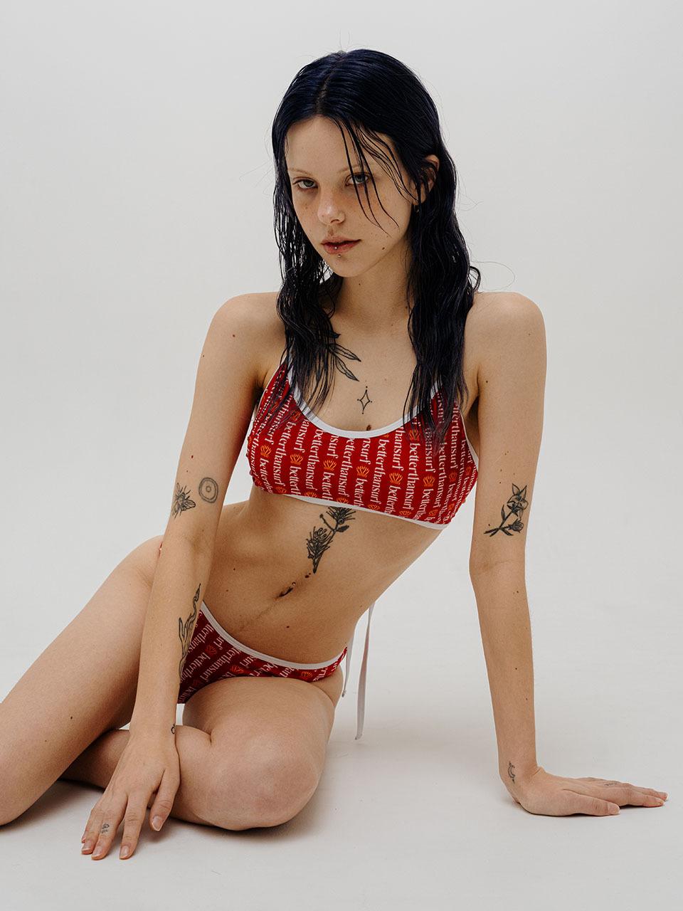 orogee ORG STRIPE BIKINI [WARM RED]