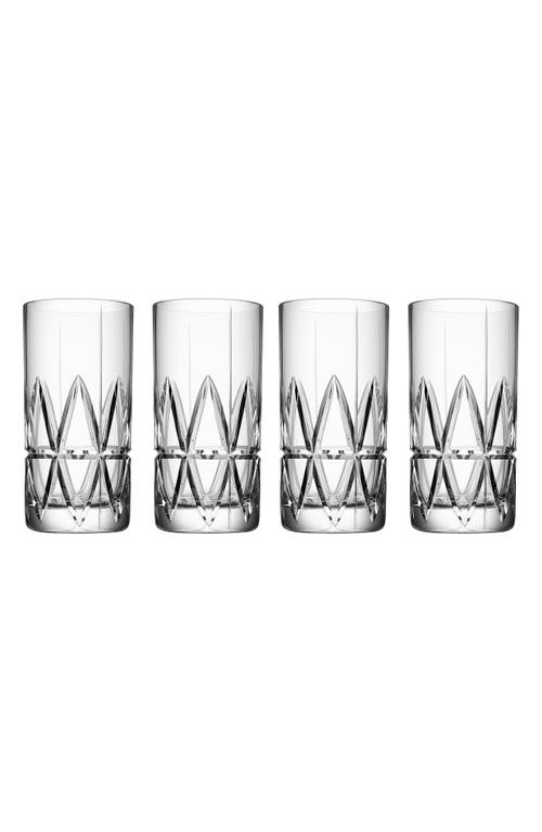 Orrefors Orrefors Peak Set of 4 Highball Glasses