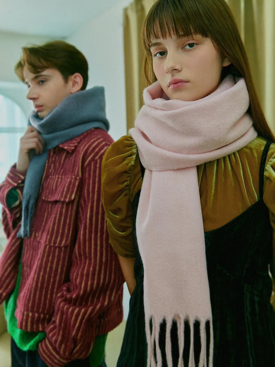 ORYANY Baby Wool Premium Winter Muffler [Baby Pink]