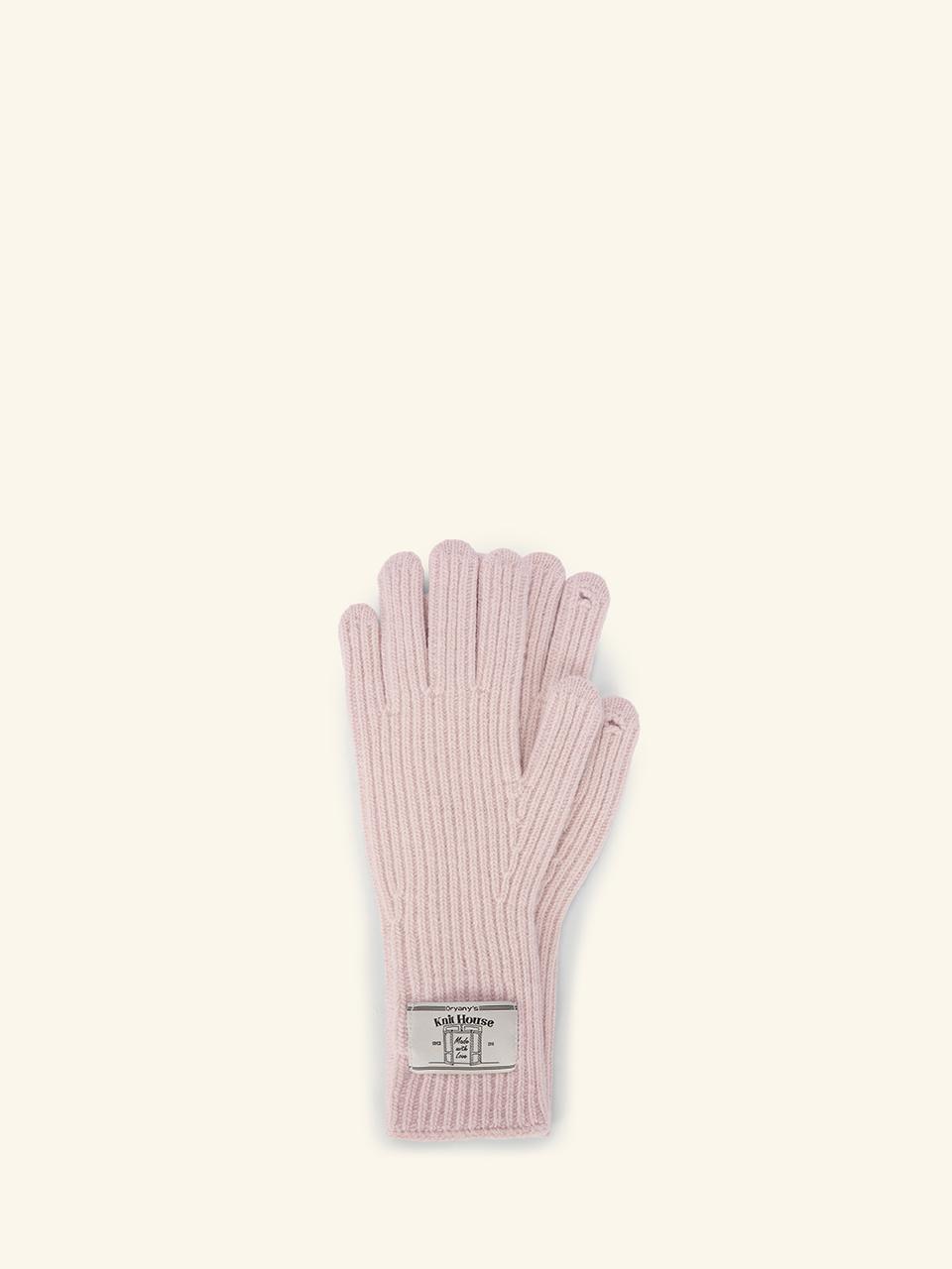 ORYANY Fingerhole Ribbed Knit Long Gloves [Baby Pink] (OBFXGV04)