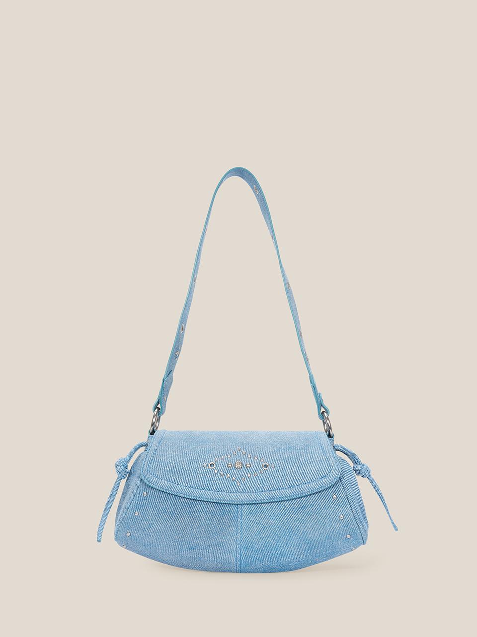 ORYANY Moroccan Studded Leather Shoulder Bag [Denim Blue] (OCSBSD05)