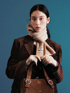 ORYANY Two-Tone Melange Wool Cashmere Muffler [Light Brown] (OBFXMF07)