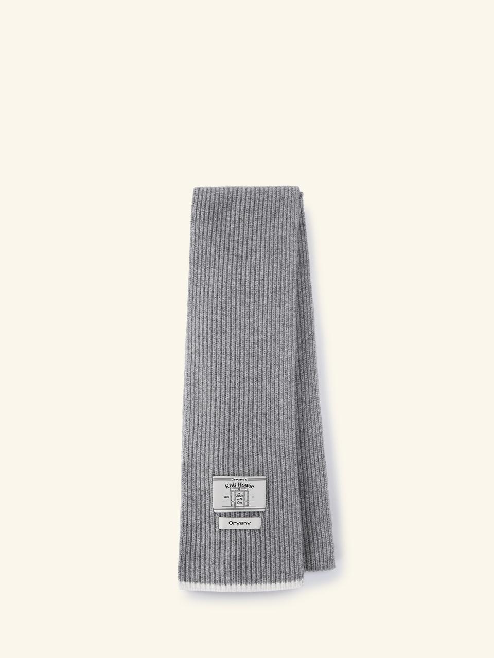 ORYANY Two-tone Melange Wool Cashmere Muffler [Melange Grey] (OBFXMF07)