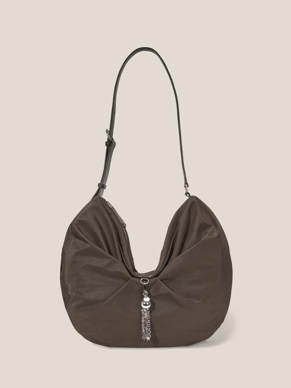 ORYANY Western Cutout Slouchy Round Crossbody Bag [Brown]