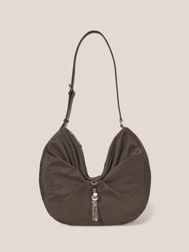 ORYANY Western Cutout Slouchy Round Crossbody Bag [Brown]