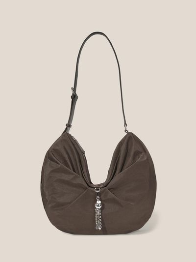 ORYANY Western Cutout Slouchy Round Crossbody Bag [Brown]