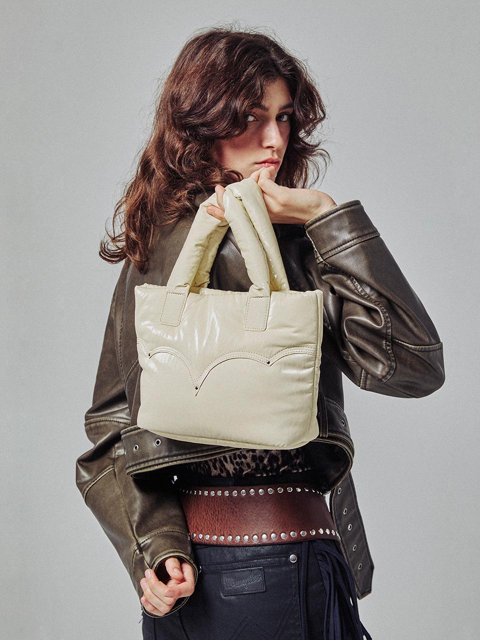 ORYANY Western Padded Square Tote beige