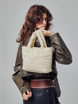 ORYANY Western Padded Square Tote beige
