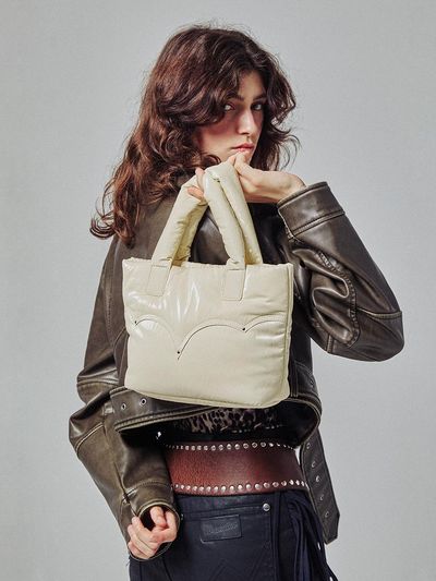 ORYANY Western Padded Square Tote beige