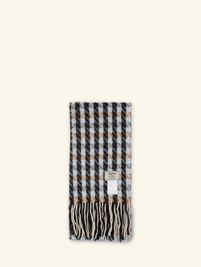 ORYANY Wool Cashmere Check Muffler [SKY BLUE]