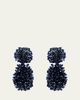 Oscar de la Renta Beaded Cluster Drop Earrings - 1